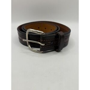 Vintage Handcrafted Leather Belt – Great Smoky Mountains – 36"